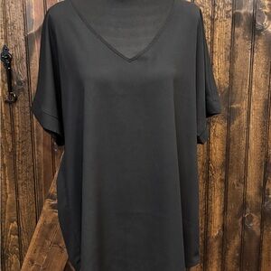 Elegant Black V-Neck Women's Top